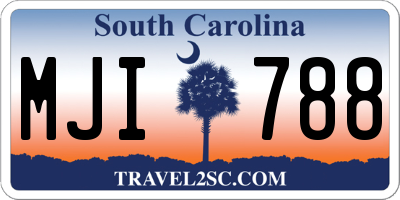 SC license plate MJI788
