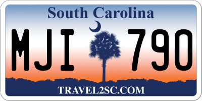 SC license plate MJI790
