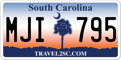 SC license plate MJI795
