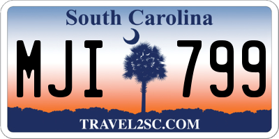 SC license plate MJI799