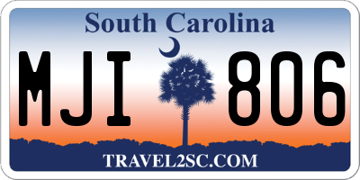 SC license plate MJI806