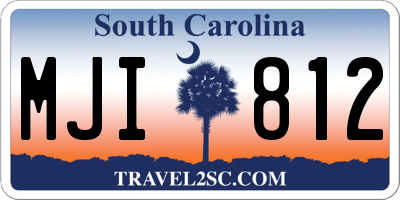 SC license plate MJI812