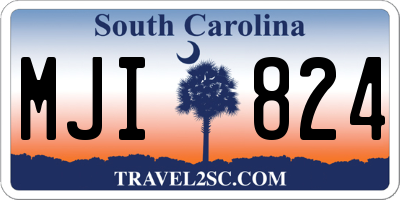 SC license plate MJI824