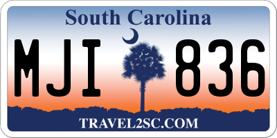 SC license plate MJI836