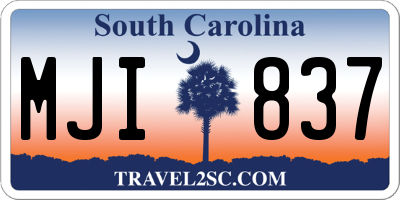 SC license plate MJI837