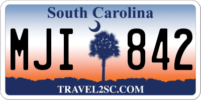 SC license plate MJI842