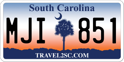 SC license plate MJI851