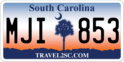 SC license plate MJI853