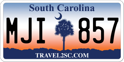 SC license plate MJI857