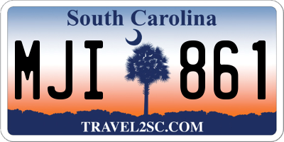 SC license plate MJI861