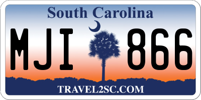 SC license plate MJI866