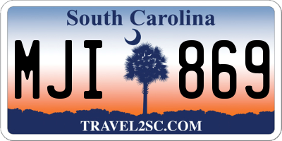 SC license plate MJI869