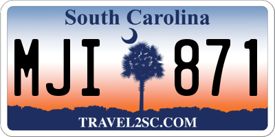 SC license plate MJI871