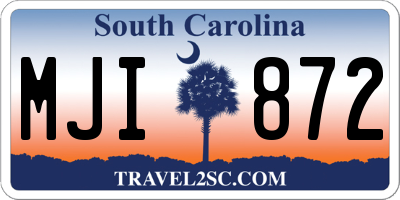 SC license plate MJI872