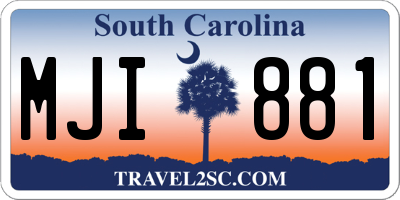 SC license plate MJI881