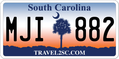 SC license plate MJI882
