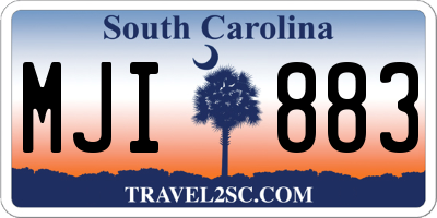 SC license plate MJI883