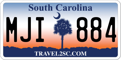 SC license plate MJI884