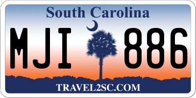 SC license plate MJI886