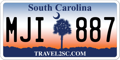 SC license plate MJI887