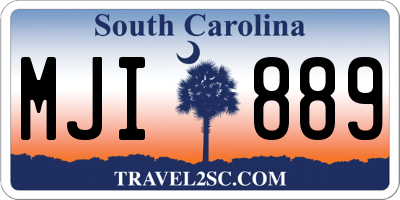 SC license plate MJI889