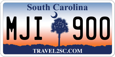 SC license plate MJI900
