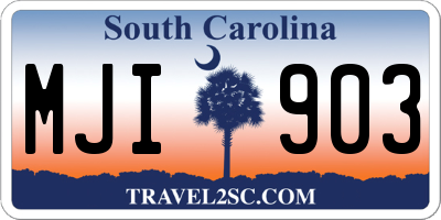 SC license plate MJI903