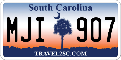 SC license plate MJI907