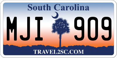 SC license plate MJI909