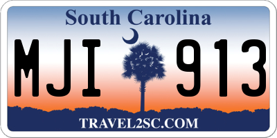 SC license plate MJI913