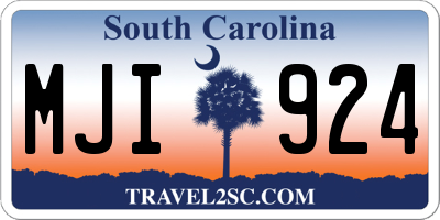 SC license plate MJI924