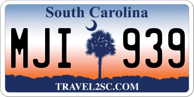 SC license plate MJI939