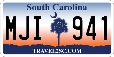 SC license plate MJI941
