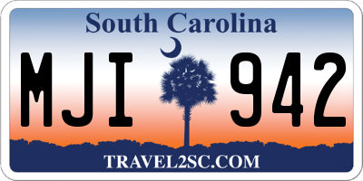 SC license plate MJI942