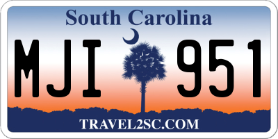 SC license plate MJI951