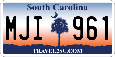 SC license plate MJI961