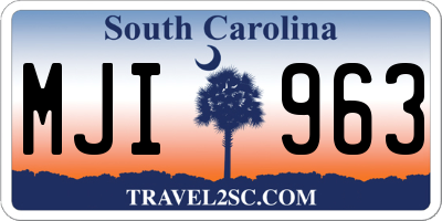 SC license plate MJI963