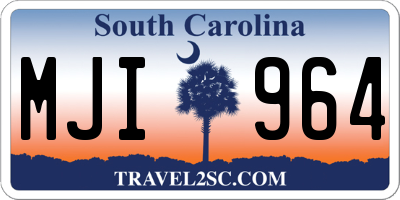 SC license plate MJI964