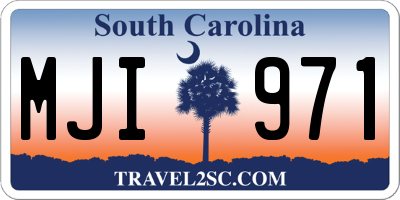 SC license plate MJI971