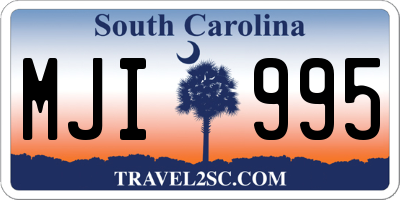SC license plate MJI995