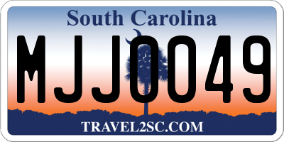 SC license plate MJJ0049