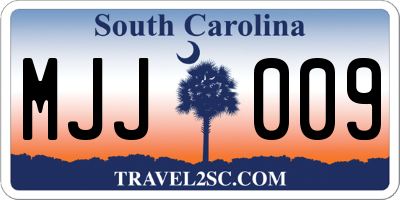 SC license plate MJJ009