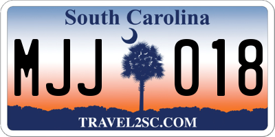 SC license plate MJJ018