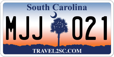 SC license plate MJJ021