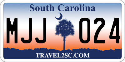 SC license plate MJJ024