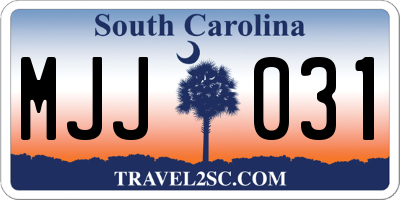 SC license plate MJJ031