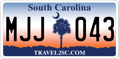 SC license plate MJJ043