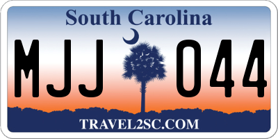 SC license plate MJJ044