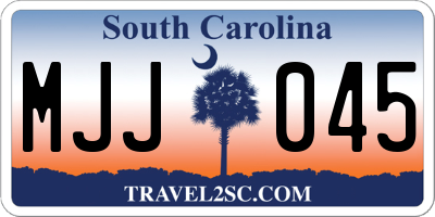 SC license plate MJJ045