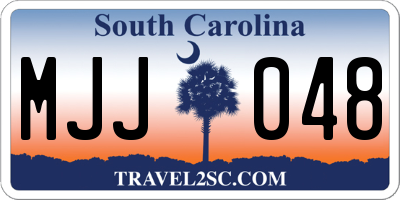 SC license plate MJJ048